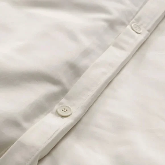 NWT QUINCE Luxury Organic Sateen Duvet Cover Shams Sand Full/Queen SOLD OUT Q21 - Picture 5 of 9